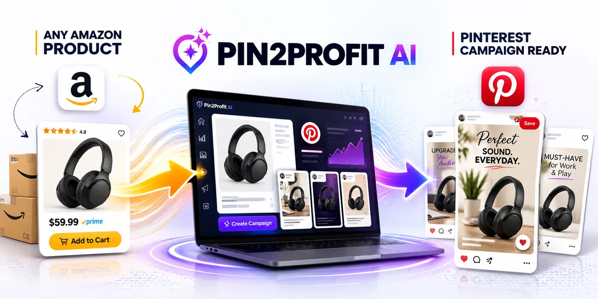 How Pin2Profit AI turns any Amazon product into a Pinterest-ready campaign