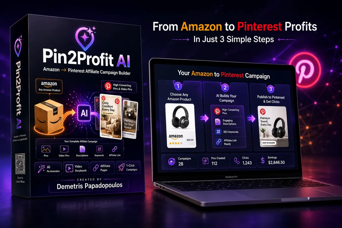 Pin2Profit AI — from Amazon to Pinterest in 3 simple steps